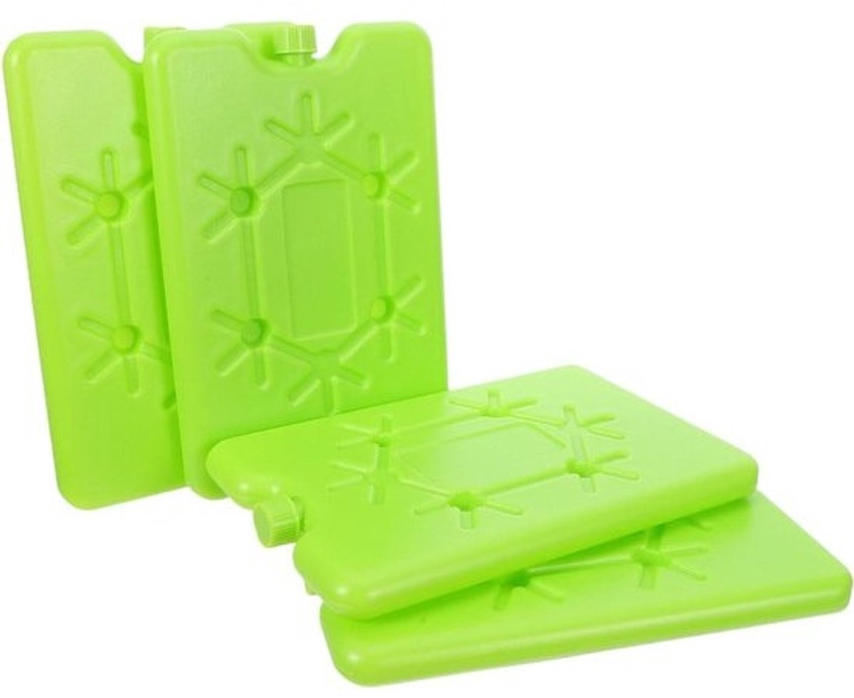Koelelementen voor koelbox - Koelblokken lunchbox - Voedsel koel houden - Herbruikbaar en veilig - 200 ml - Groen