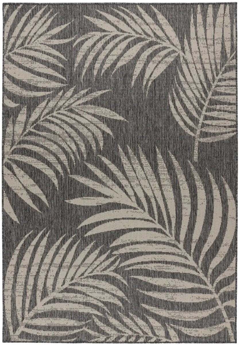 Dutch XXL Buitenkleed | Casa | Palmbladeren | Zilver | 80x150 cm | Buitentapijt | Tuintapijt