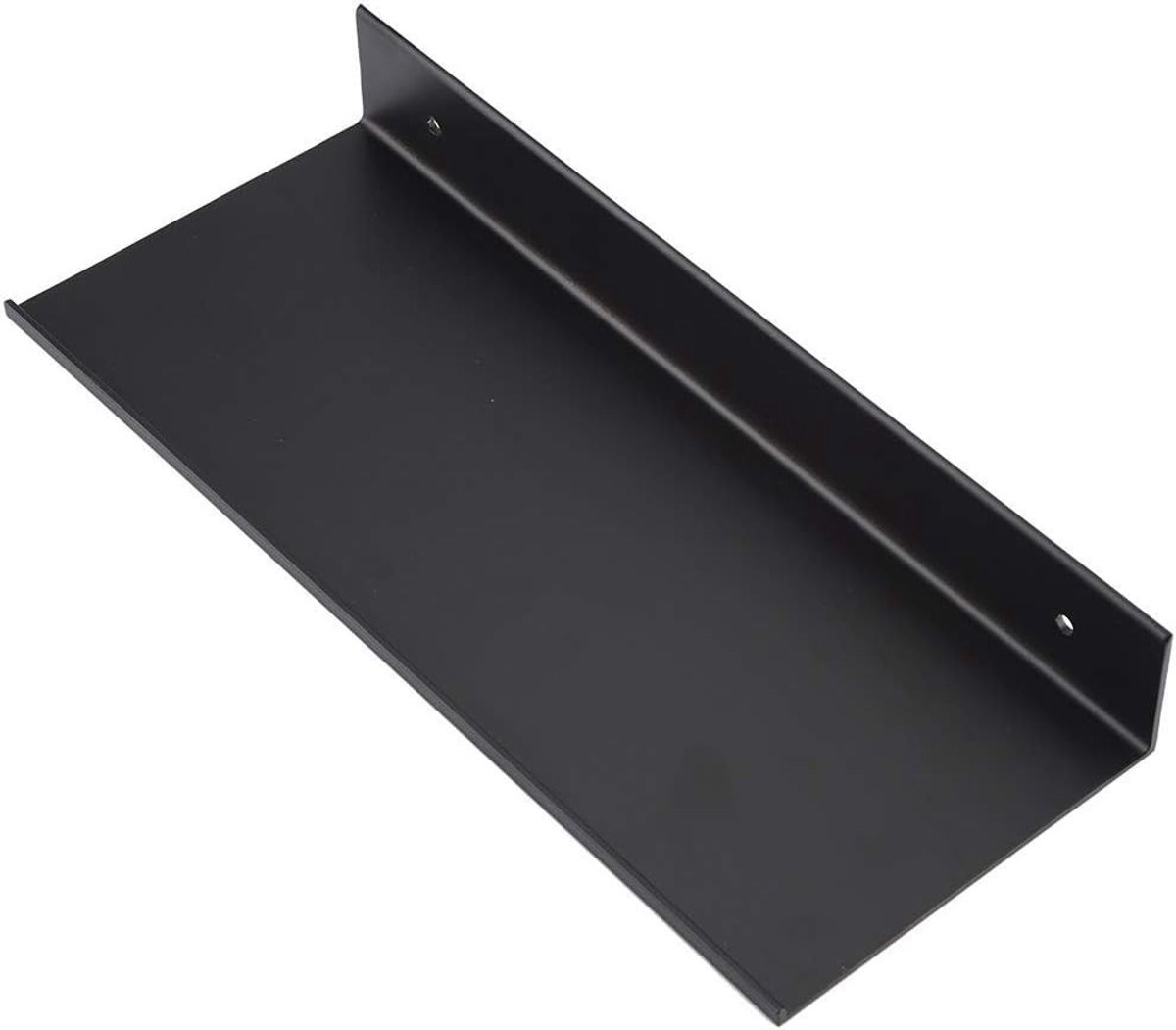 Zwarte Kleine Wandplank van Metaal, Drijvende Plank voor Badkamer en Woonkamer, 40 cm, Ideaal voor Decoratie en Opslag