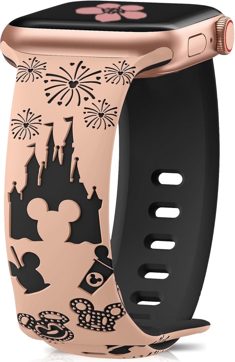 Schattige Anime Cartoon Gegraveerde Siliconen Horlogeband voor Apple Watch Series 11, 10, 9, 8, 7, 6-1 SE3, Geschikt voor 42mm/38mm/40mm/41mm, Perfecte Accessoire voor Vrouwen