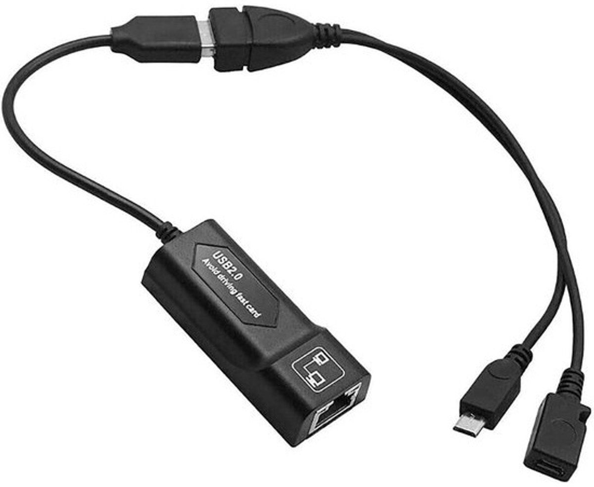 LAN Ethernet adapter - USB OTG kabel - stabiele internetverbinding tot 100Mbps - ideaal voor streaming - SnelShoppen