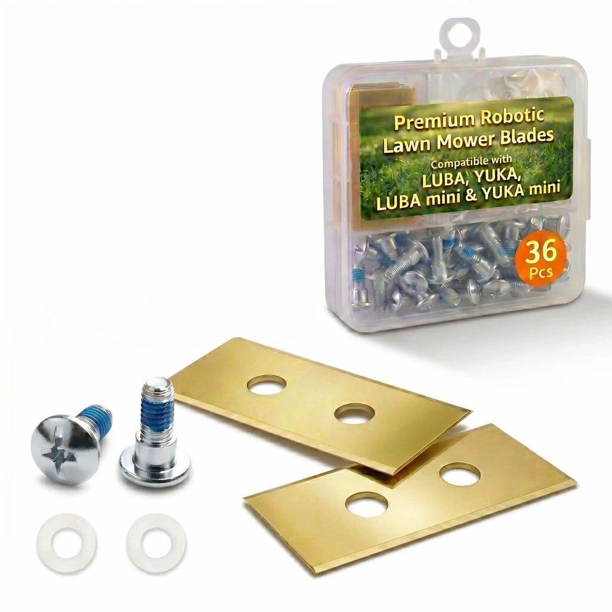 Vervangende messen voor robotmaaiers - 36 stuks 0.9mm titanium gecoat