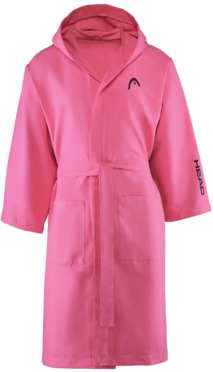 Kinder Badjas met Capuchon en Zakken - Microfiber - Roze - 4-6 jaar