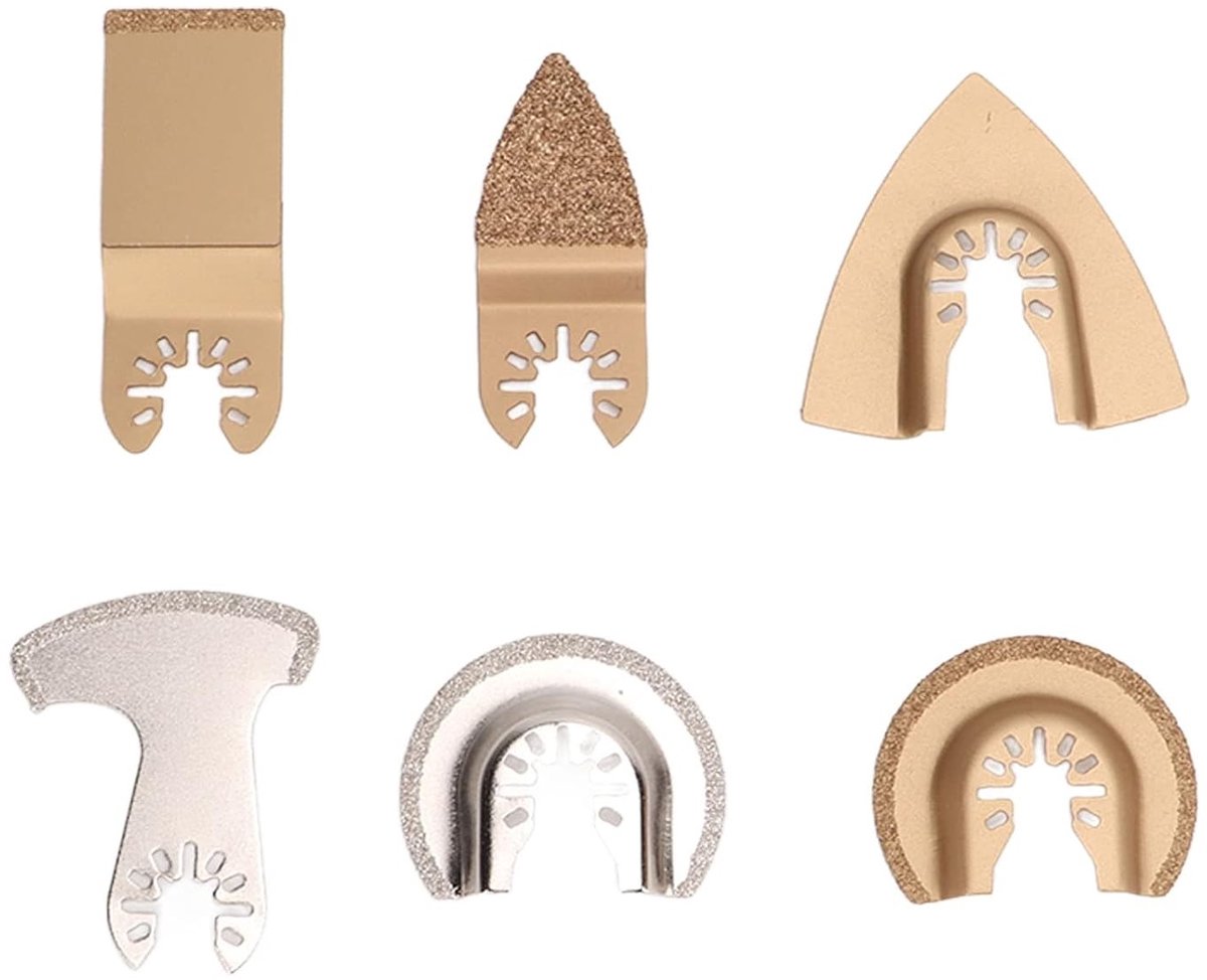 Set van Oscillerende Zaagbladen - Diamant Gecoate Staalbladen voor Multitool, Geschikt voor Tegels, Hoge Slijtvastheid en Lange Levensduur