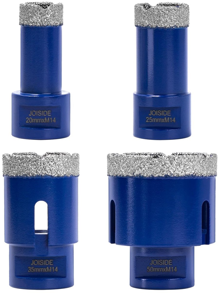 Diamant Boor Bit Set - Voor Porselein, Keramiek, Graniet en Steen - M14 Draad
