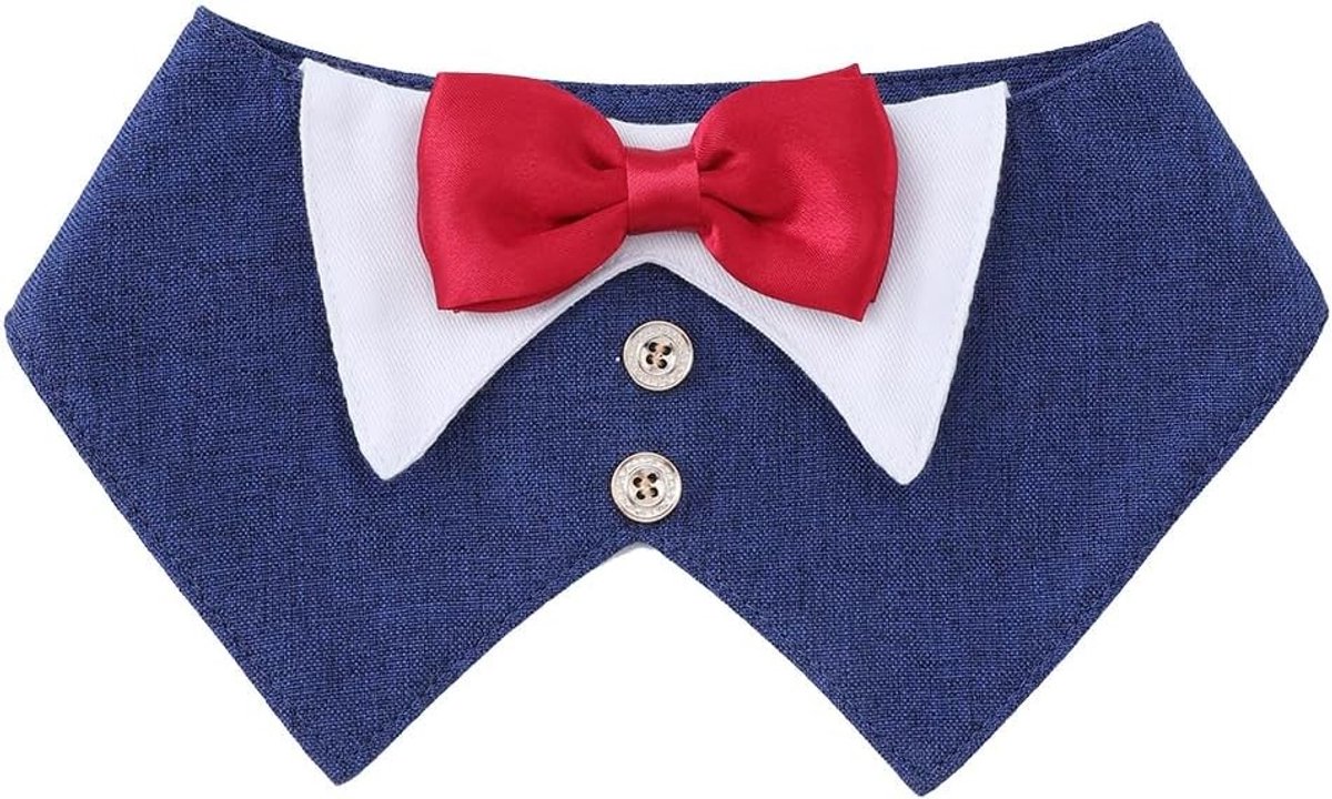 Stijlvolle Hondenstrik en Bandana Outfit voor Trouwerijen, Feestdagen en Speciale Gelegenheden, Verstelbare Honden Tuxedo voor Kleine, Middelgrote en Grote Honden