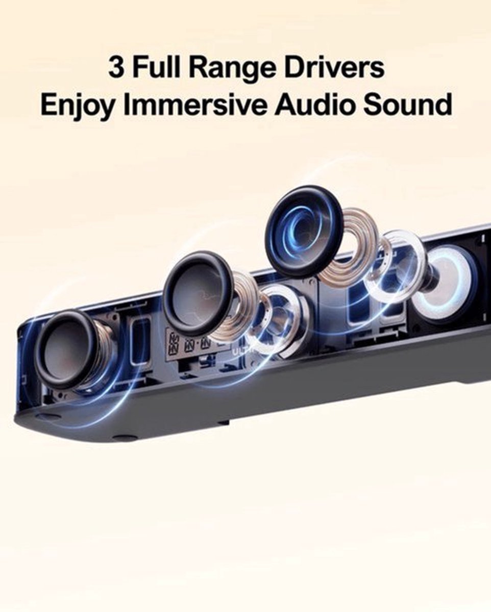 Soundbar - Soundbars voor TV en Theater - Soundbar met Subwoofer - 7.1CH - Virtuele Surround Soundbar - 330W Piekvermogen - 4 Surround Speakers - Smart App Control - Compatibel met AUX -Optical Input - USB - EU Stekker - Zwart