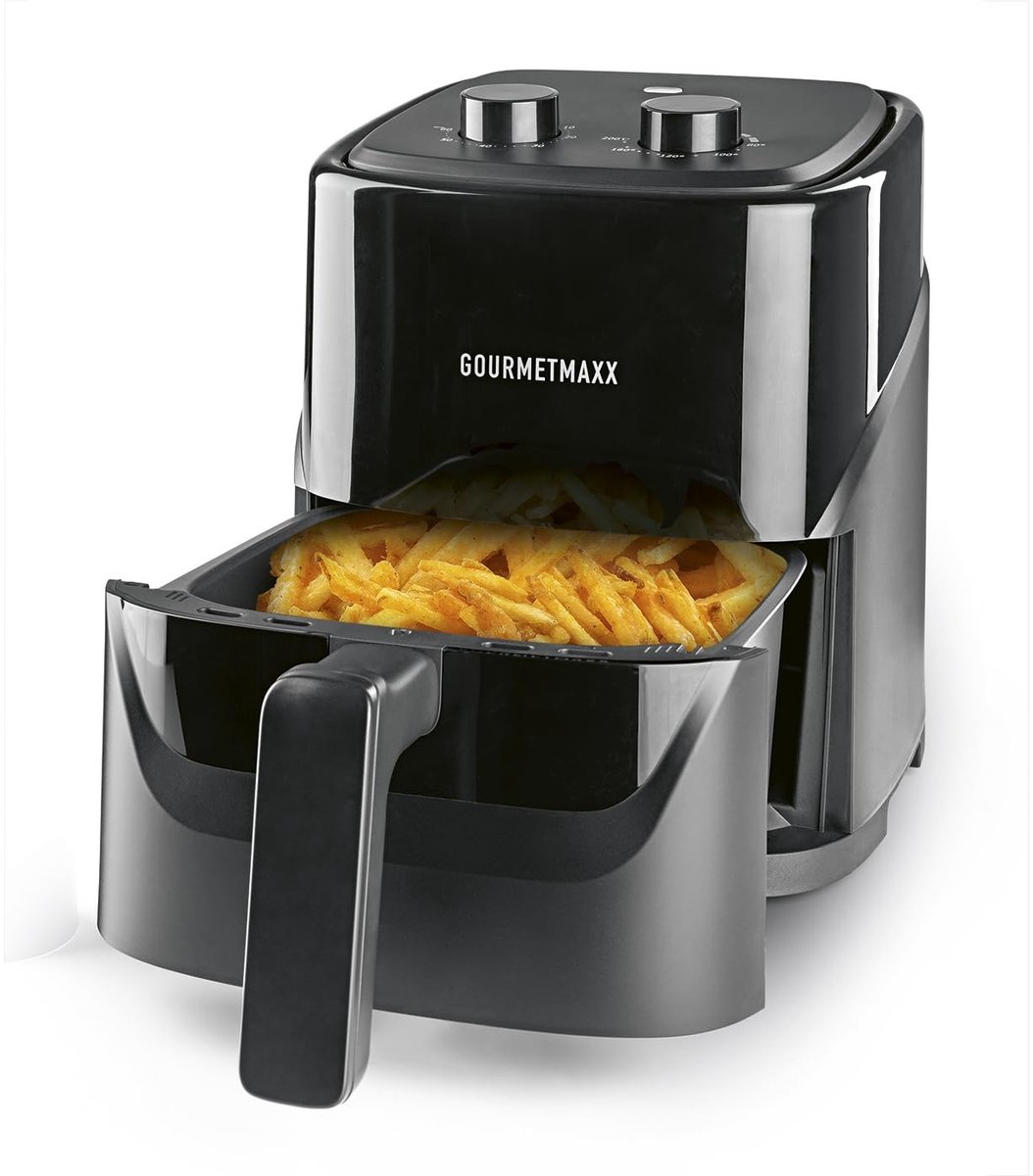 Heteluchtfriteuse 3,2 L - Compact met Timer en Temperatuurregeling - Zwart