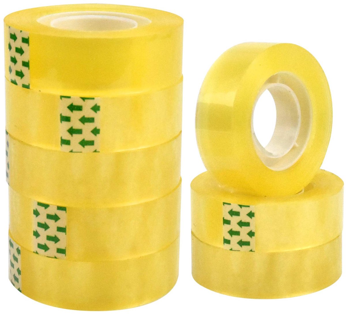 Transparante Plakband - Sterk en Waterbestendig - 8 Rollen van 18mm x 40m