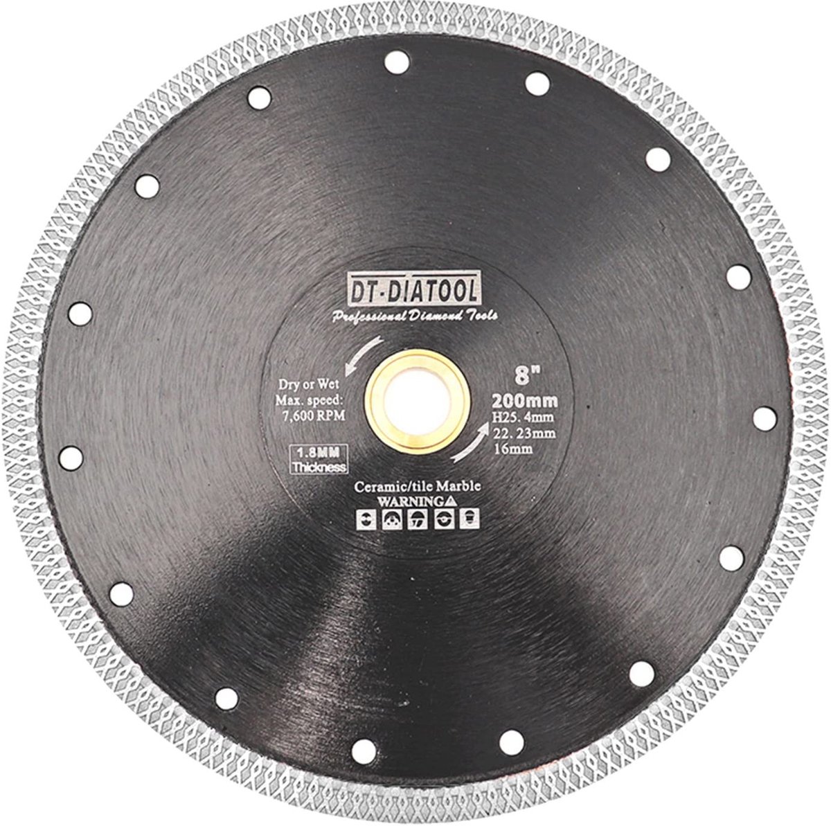 Diamantschijf 230 mm - Voor Porselein, Marmer, Keramiek en Graniet