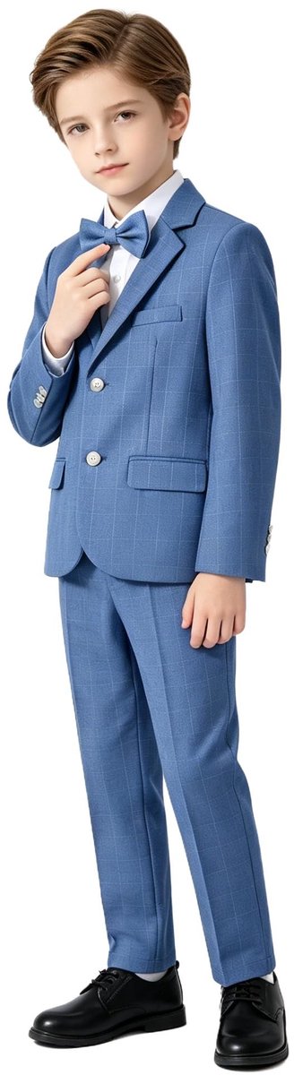 2-delig Heren Pak met Blazer - Elegante Formele Kleding - Blauw