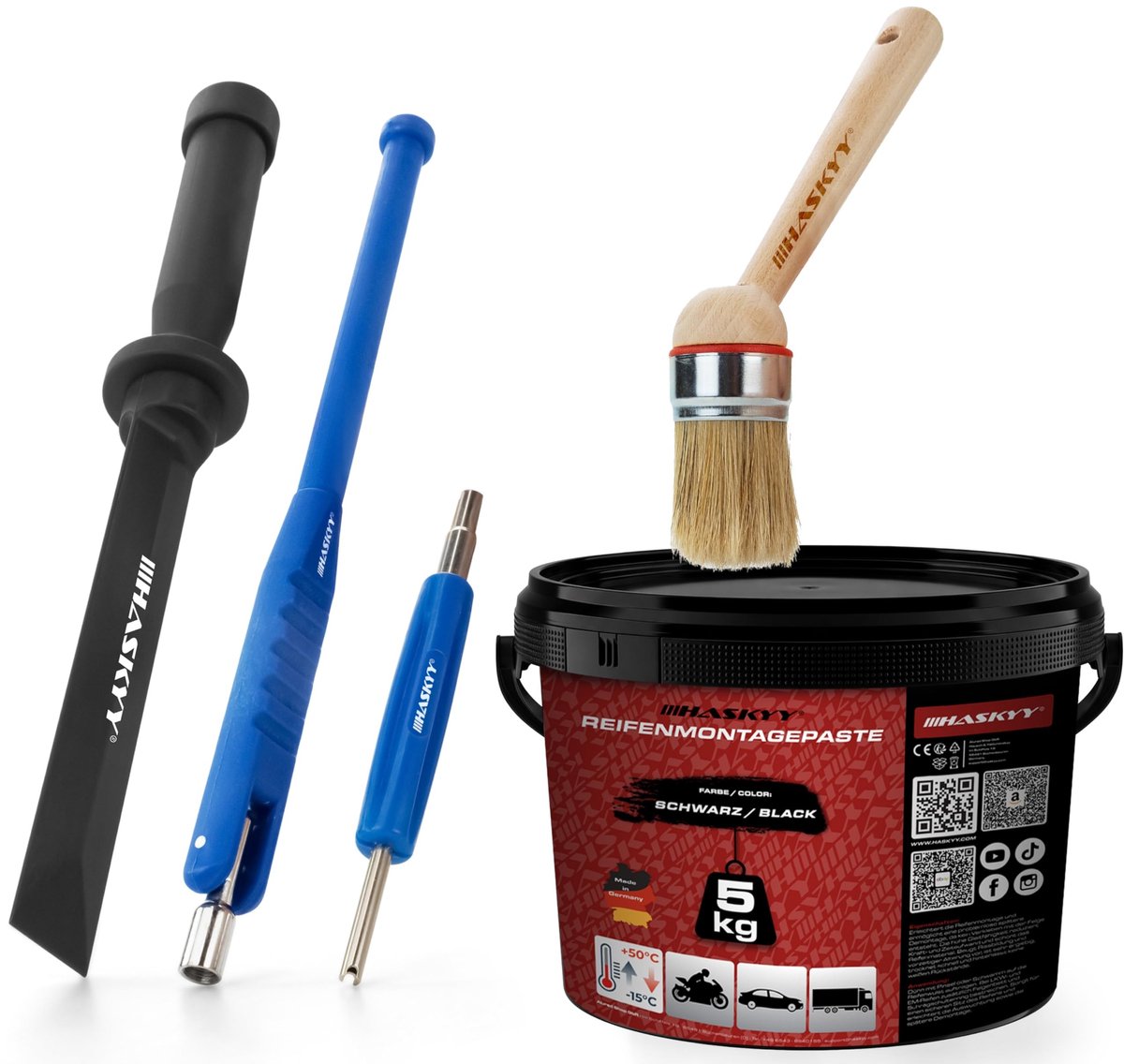 Bandenmontagepasta 5 kg incl. Accessoires