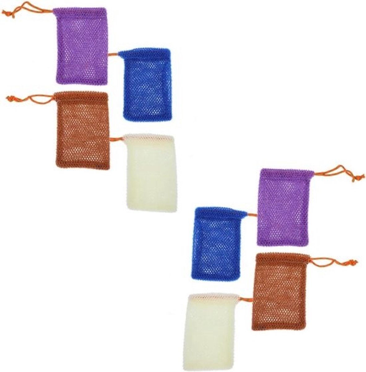 Zeepzakjes Schuimend Net - Zeep Saver - Huid Reinigen - Efficiënt Schuimend - 8 Stuks - Multicolor