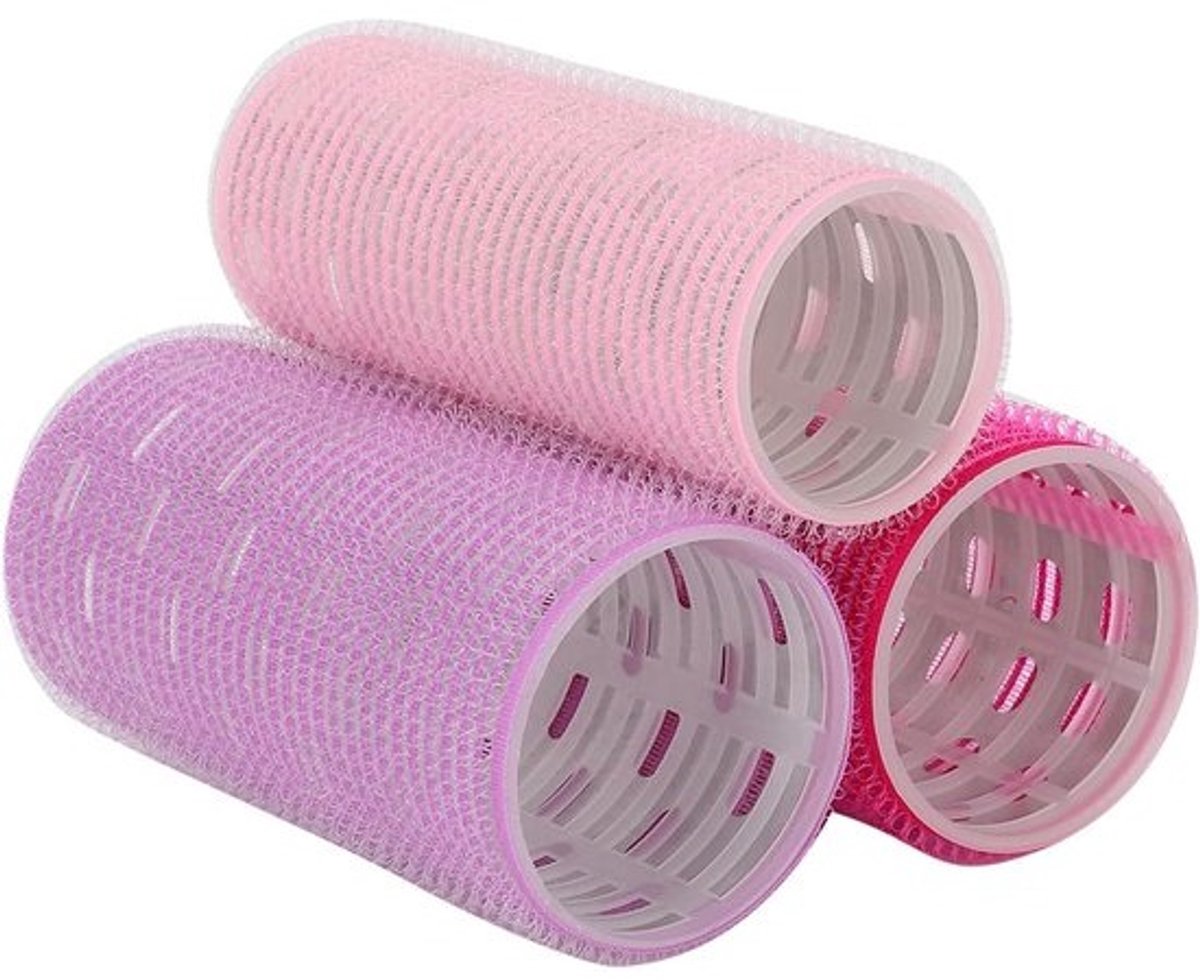 VVGoods - Haarrollen voor Gordijn Pony Haarrollers met Clips 3 stuks Zelfklevende Haarrollers Draagbaar Grip Holding Styling Krulspelden Kappers Tool.