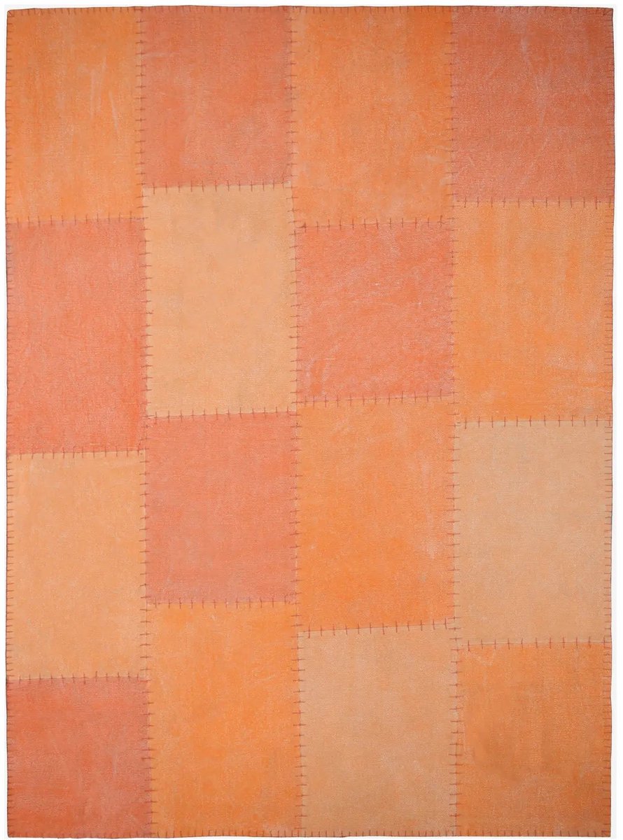 Retro Vloerkleed | Tapijt | Lyrical | Patchwork | Multi/Oranje | 160x230 cm