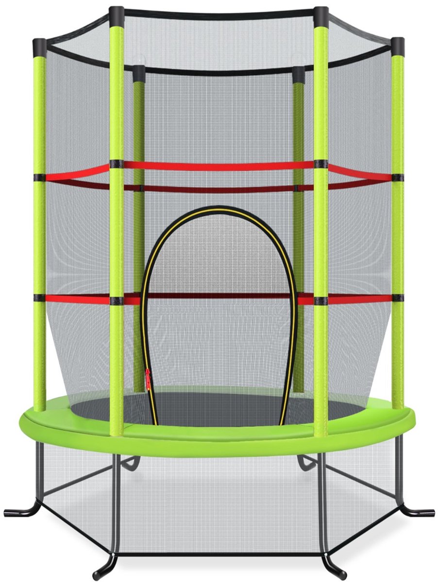 SureDeal® - Trampoline - Kinderen Kleuter - Veilige Bescherming Net - Spring Pad Binnen - Buiten Recreatieve - 165x165x191 cm - Groen