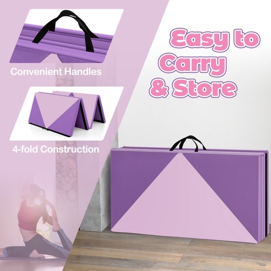 SureDeal® - Yogamatt - Opvouwbare Zachte Gymmat - 240x117x5 cm - zoals de afbeeldingen tonen van suredeal — afbeelding 4