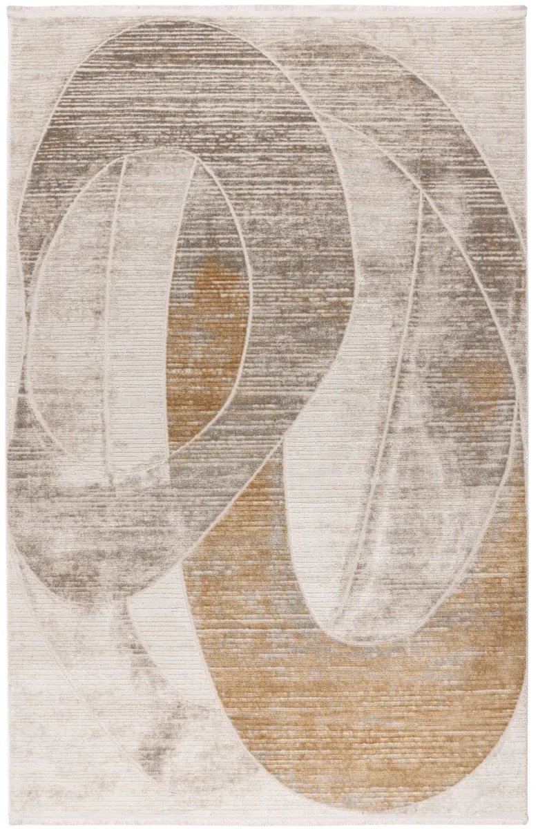 Dutch XXL Laagpolig Vloerkleed | Tapijt | Modena | Organisch | Goud | 160x230 cm