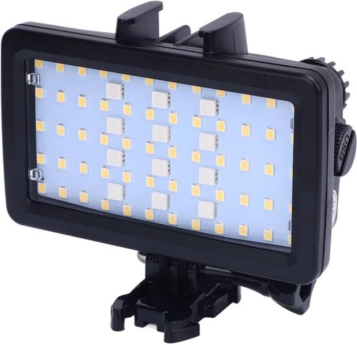 Onderwater Videolamp - Duiklamp LED - Onderwater Fotografie - Waterdicht tot 40m - 15 x 12 x 4 cm - Zwart