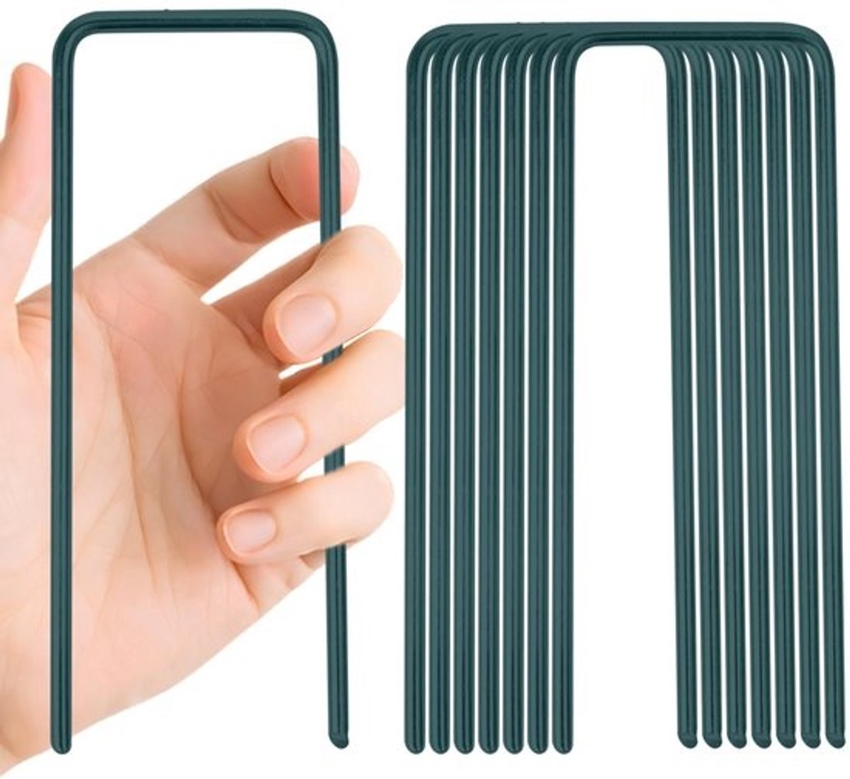 Dailygoods - 50 Stuks U-vormige Grondankers voor Tuin en Camping 150x30x3mm