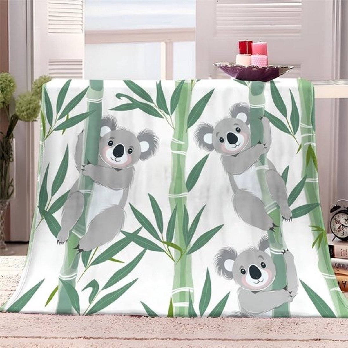 Flanellen Fleece Deken - Pluizige Deken Warme Plaid - Bank en Bed - Zacht en Ademend - 150x200 cm - Wit