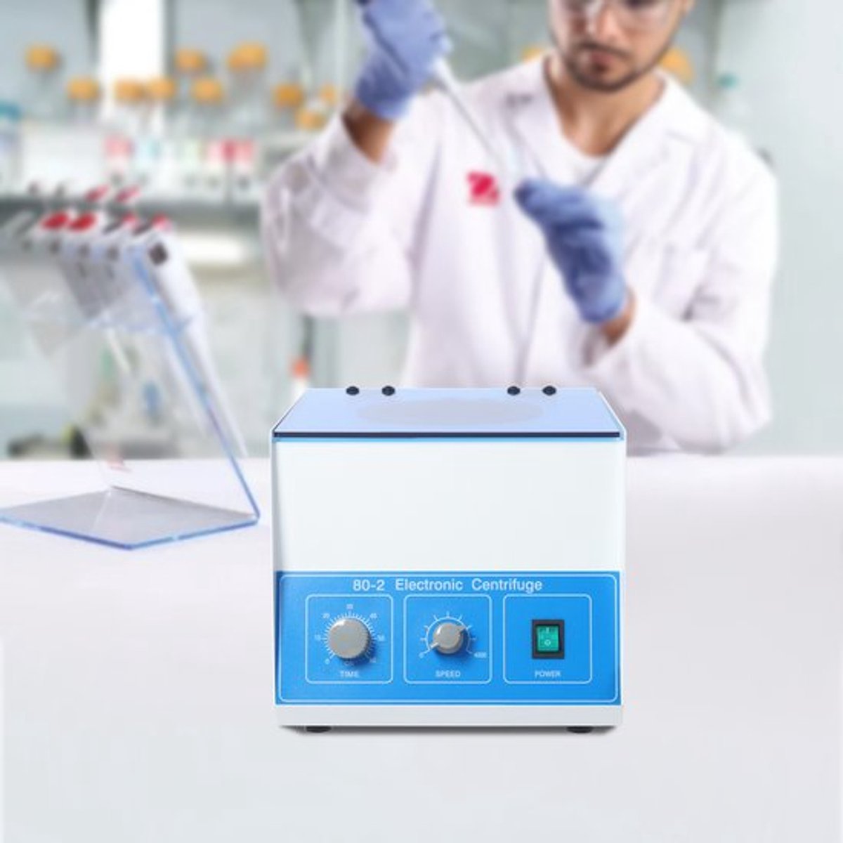 Tafelcentrifuge 12x20ml - Elektrische Laboratoriumcentrifuge - 9 kg Gewicht - Compact 28x27x27 cm - Voor Laboratoriumgebruik