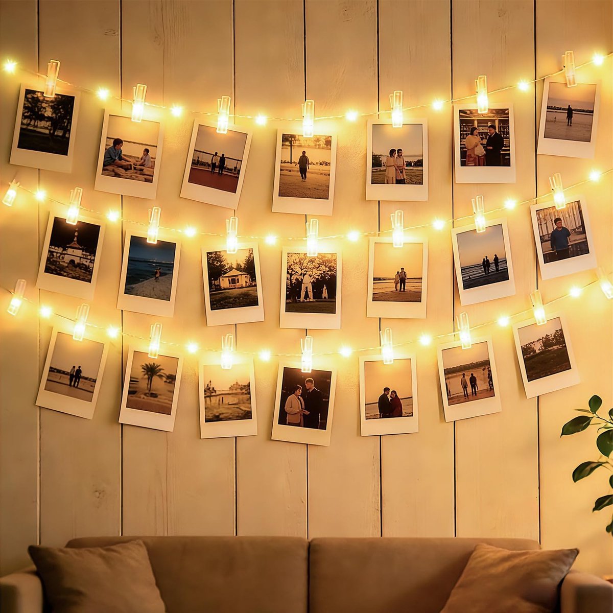 LED Lichtslinger met foto clips - 5 m, 50 lampjes - Binnengebruik