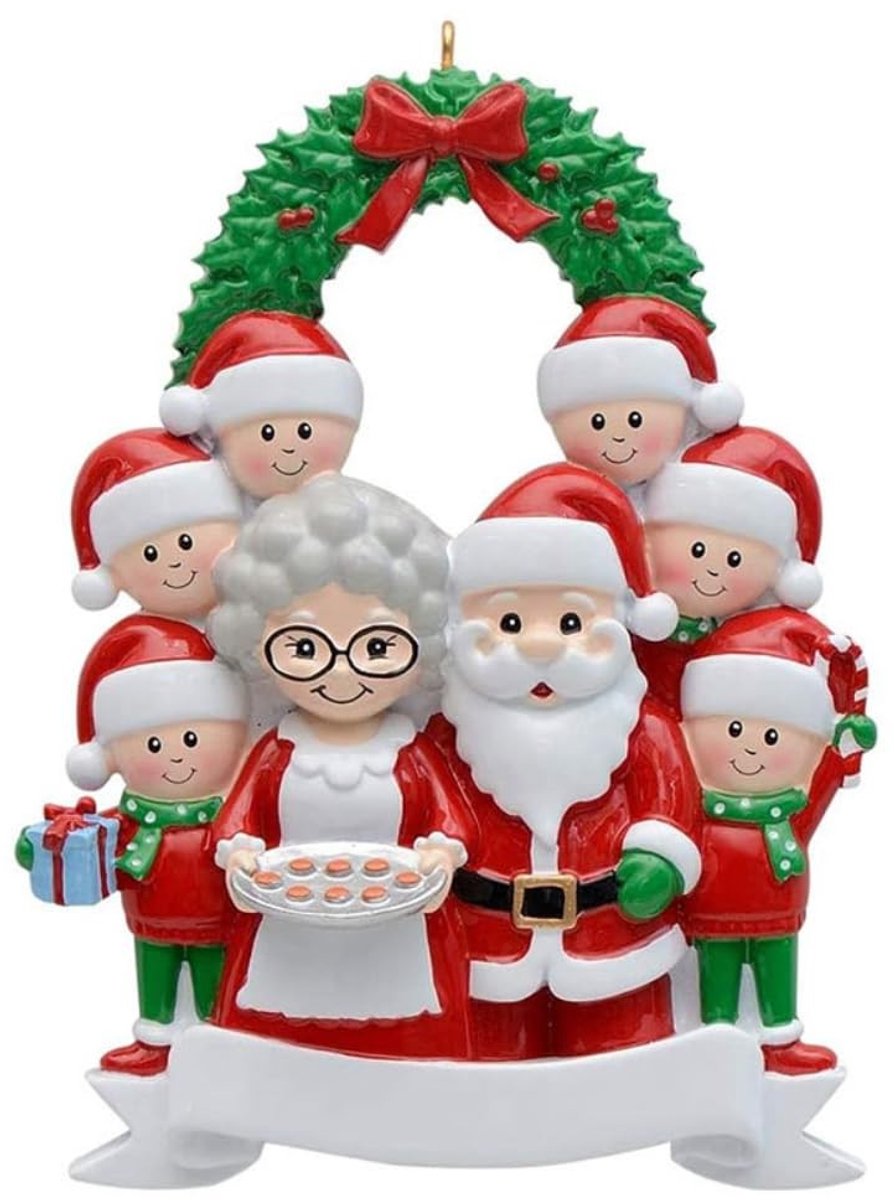 Gepersonaliseerde kerstbal - Hars met 3-9 namen - Kerstdecoratie