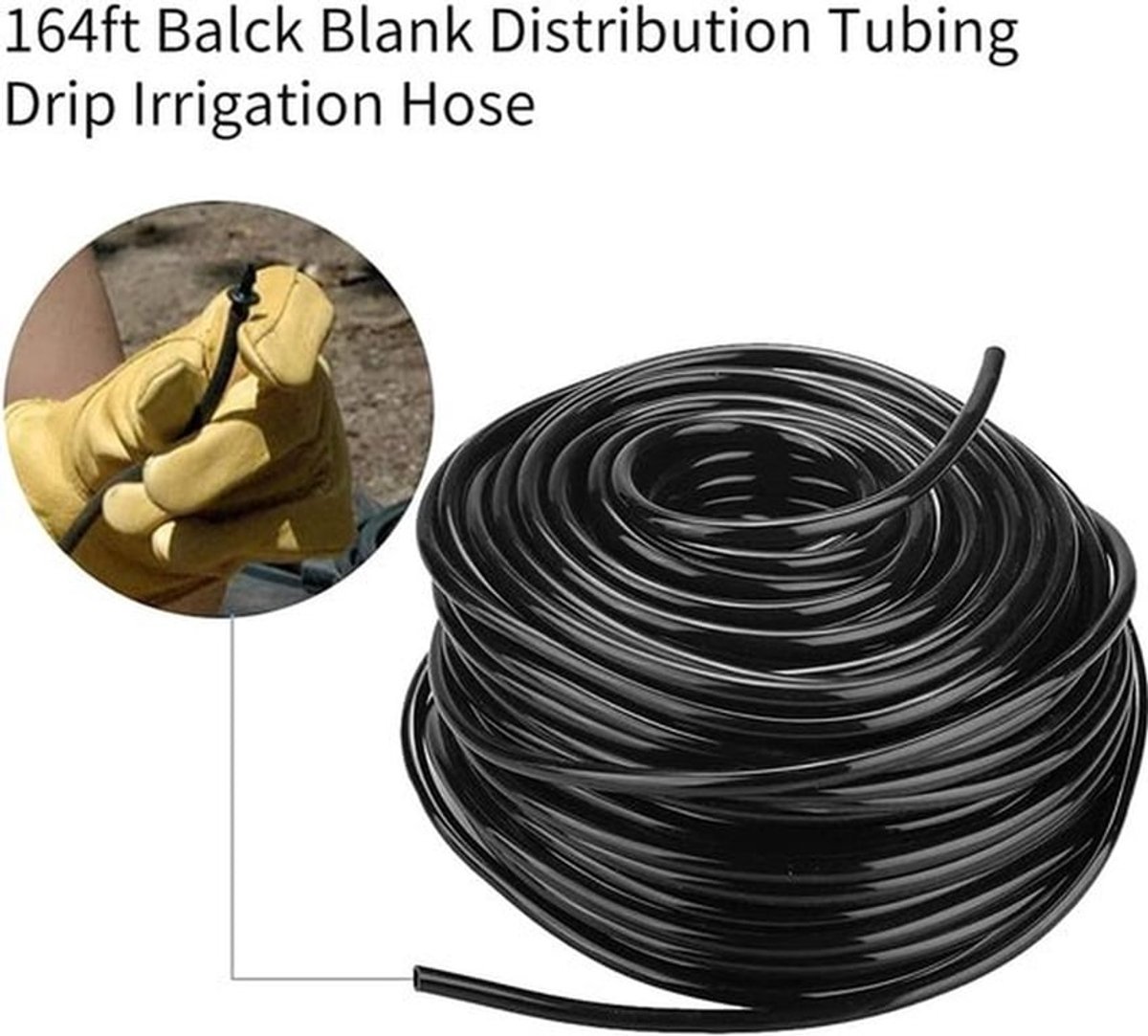 Tuinpompslang, PVC-kunststof irrigatieslang, binnendiameter 4 mm, flexibele buis, draagbare, duurzame tuinslang, tuingereedschap (50 meter)