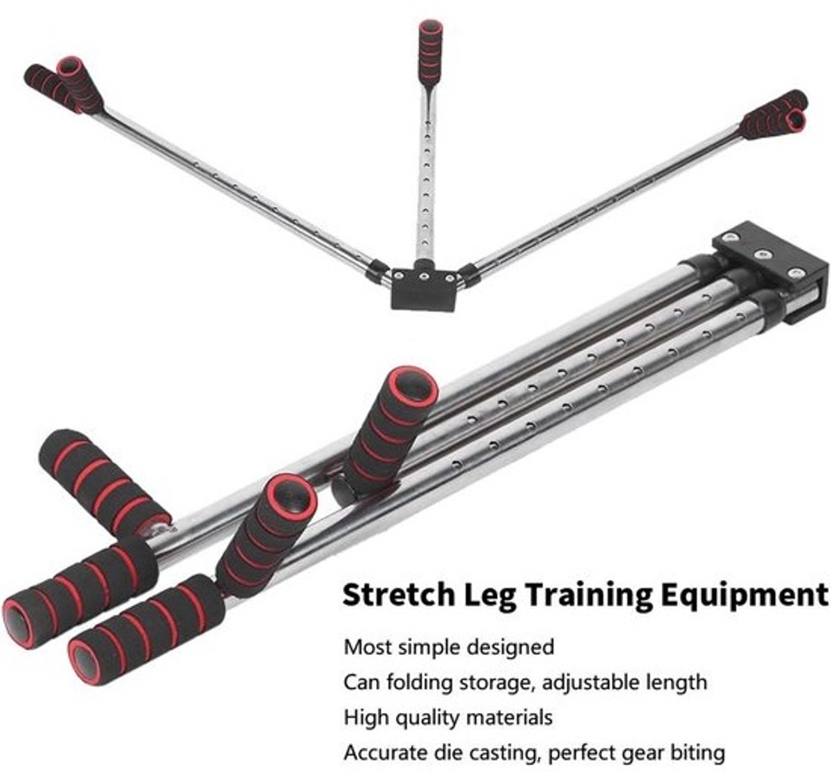 Been Trainer - Flexibiliteit Apparaat - Been Flexibiliteit - Verstelbare Lengte - 62 x 14 x 8 cm - Zwart