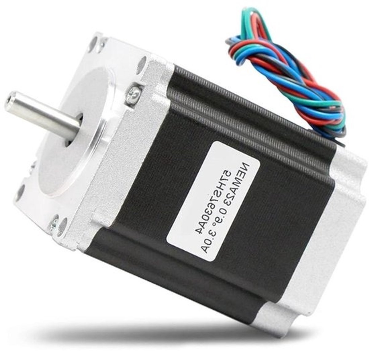 Stappenmotor - Motor Motoronderdeel - CNC en 3D-printen - Stabiele structuur - 57x76mm - Zwart