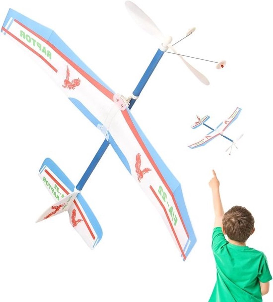 Elastisch Vliegtuig - Zweefvliegtuig Speelgoed - Buiten Spelen - Veerkrachtige Vleugelstructuur - 50 x 8 x 2 cm - Niet gespecificeerd