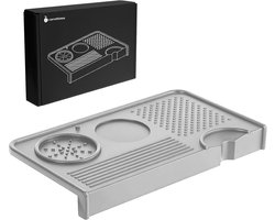 Voedselveilige siliconen tampermat, antislip koffiemat van 26,5 cm x 14,3 cm, ideaal voor espresso en tampen, perfect voor barista's en koffieliefhebbers