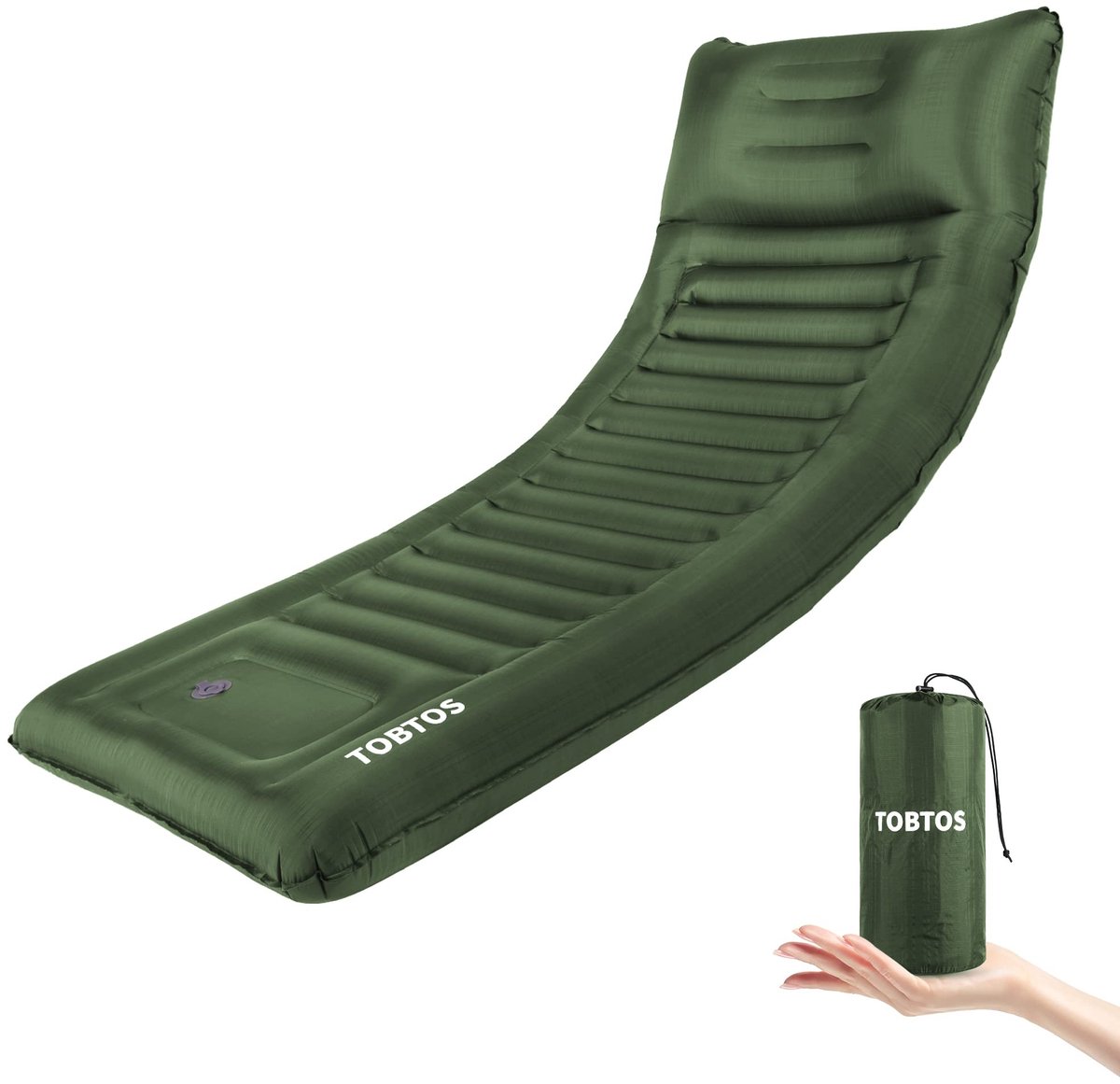 Inflatable Camping Pillow - Lichtgewicht en met ingebouwde pomp