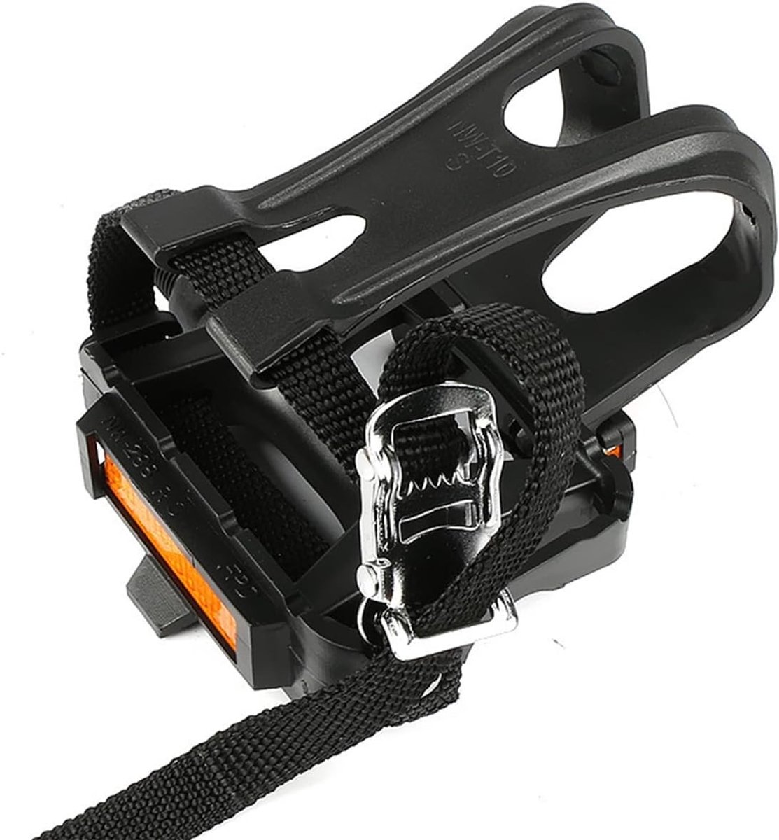 Fiets Pedalen met Clips en Straps - Nylon Pedalen met Geïntegreerde Toe Cages voor Spin Bikes en Buitenfietsen, Ideaal voor Fietsers en Fitness Enthousiastelingen