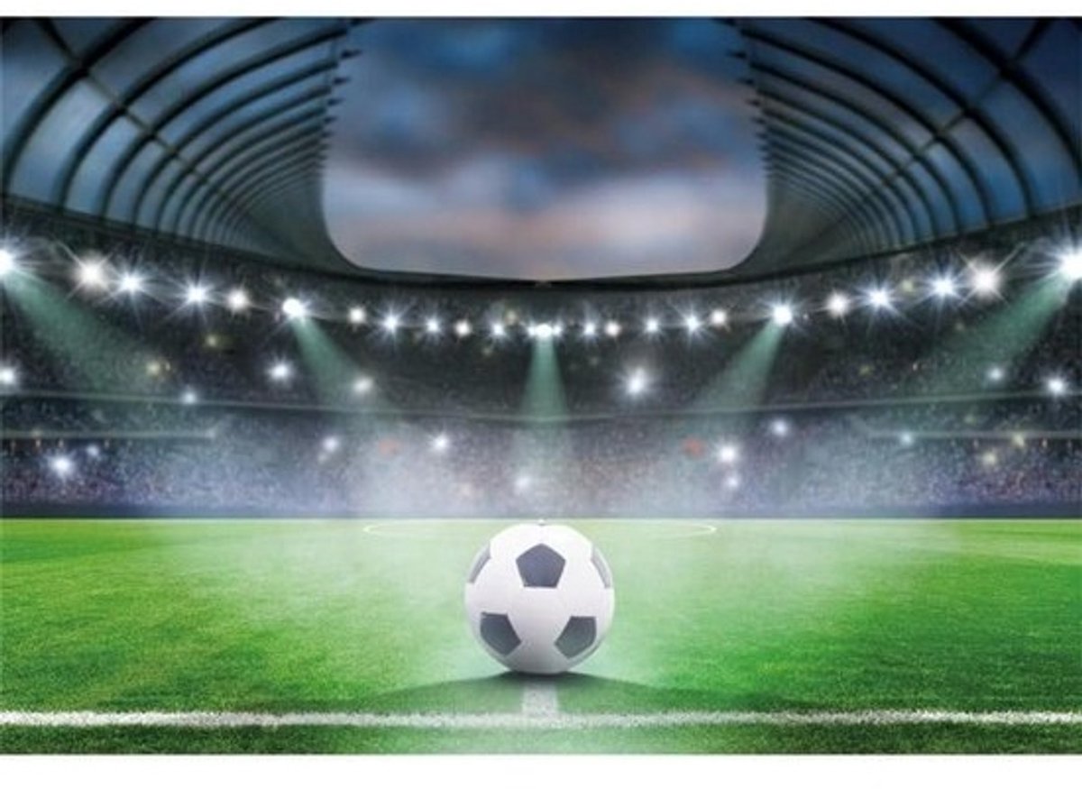 Stadion Achtergrond - Voetbal Veld - Fotografie Feest - Digitaal Bedrukt - 3 x 2.5 m - Niet gespecificeerd