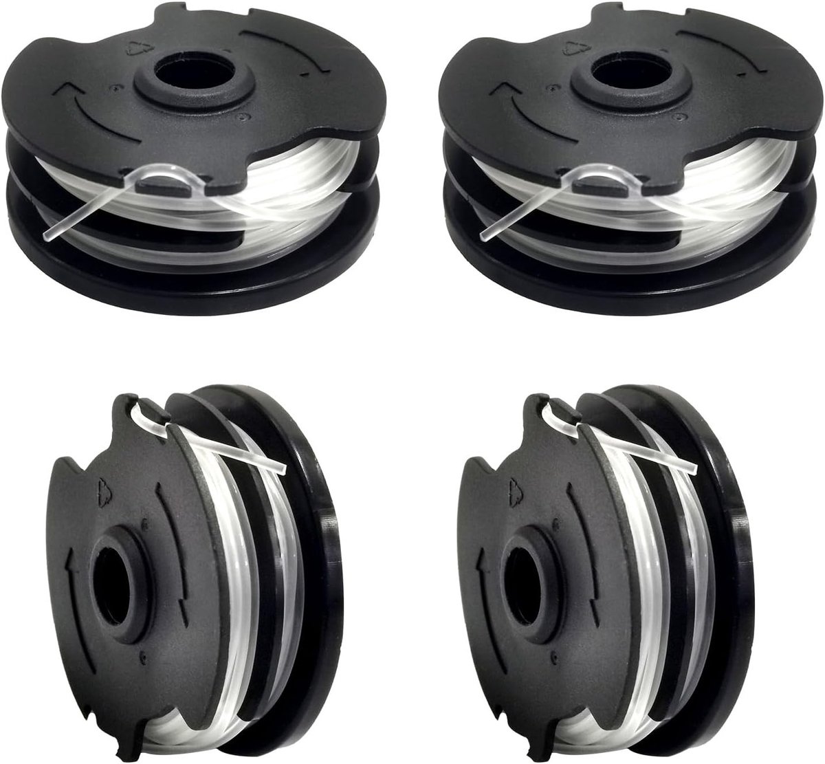 Trimmer Spoel Draad 8.3m Lang 1.65mm Dikte Vervangingsspoel voor Draadloze Grasmaaier, Ideaal voor Onkruidbestrijding en Tuinonderhoud (4 Spoelen)