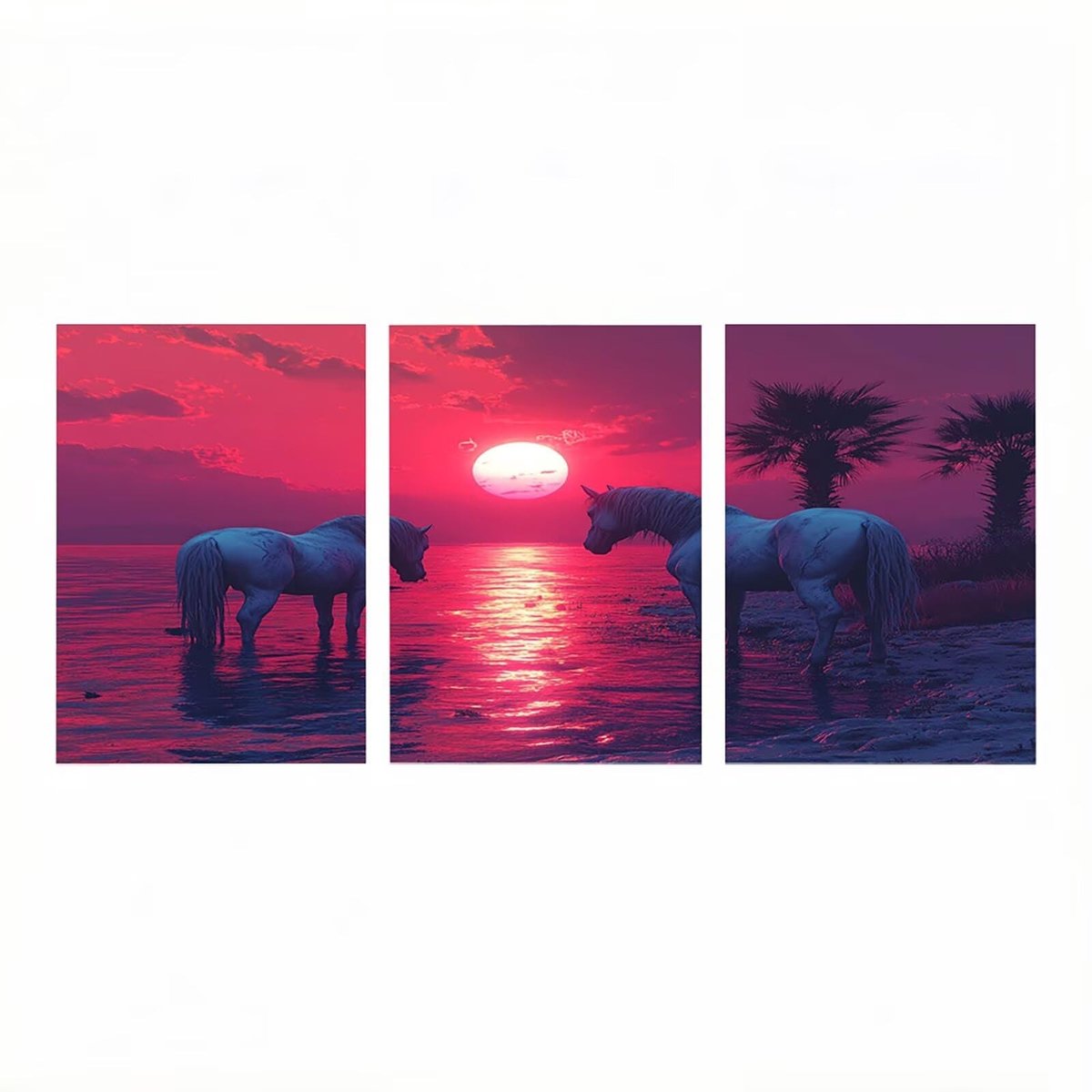 Schilderen op Nummer Set - 3-delig Paard 75 x 50 cm
