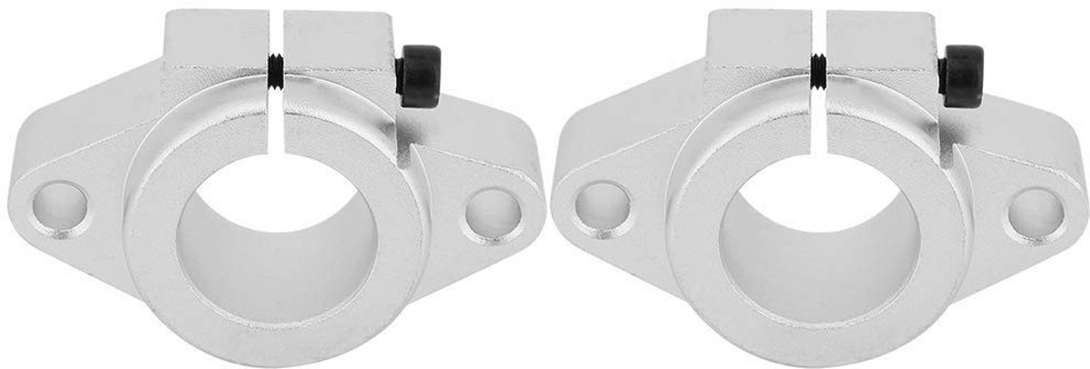 2 Stuks SHF20 Beugels voor Lineaire Rail, Ondersteuning voor As, Lager voor Fitnessapparatuur en 3D-printers, Geschikt voor XY-as en Rotatiepositiesystemen