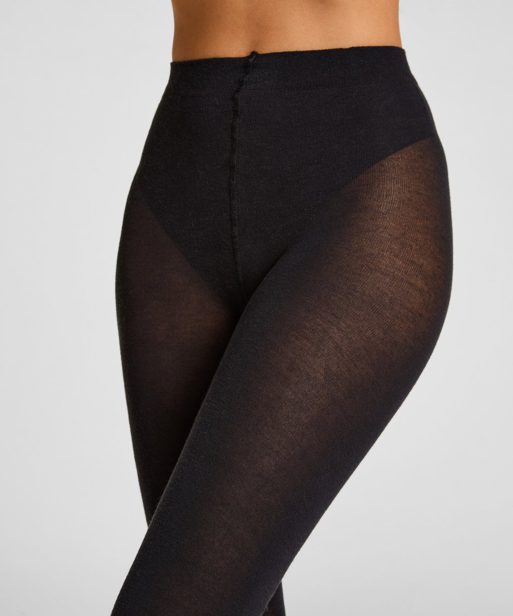 Hunkemöller Panty Light Knit Cashmere Blend Zwart