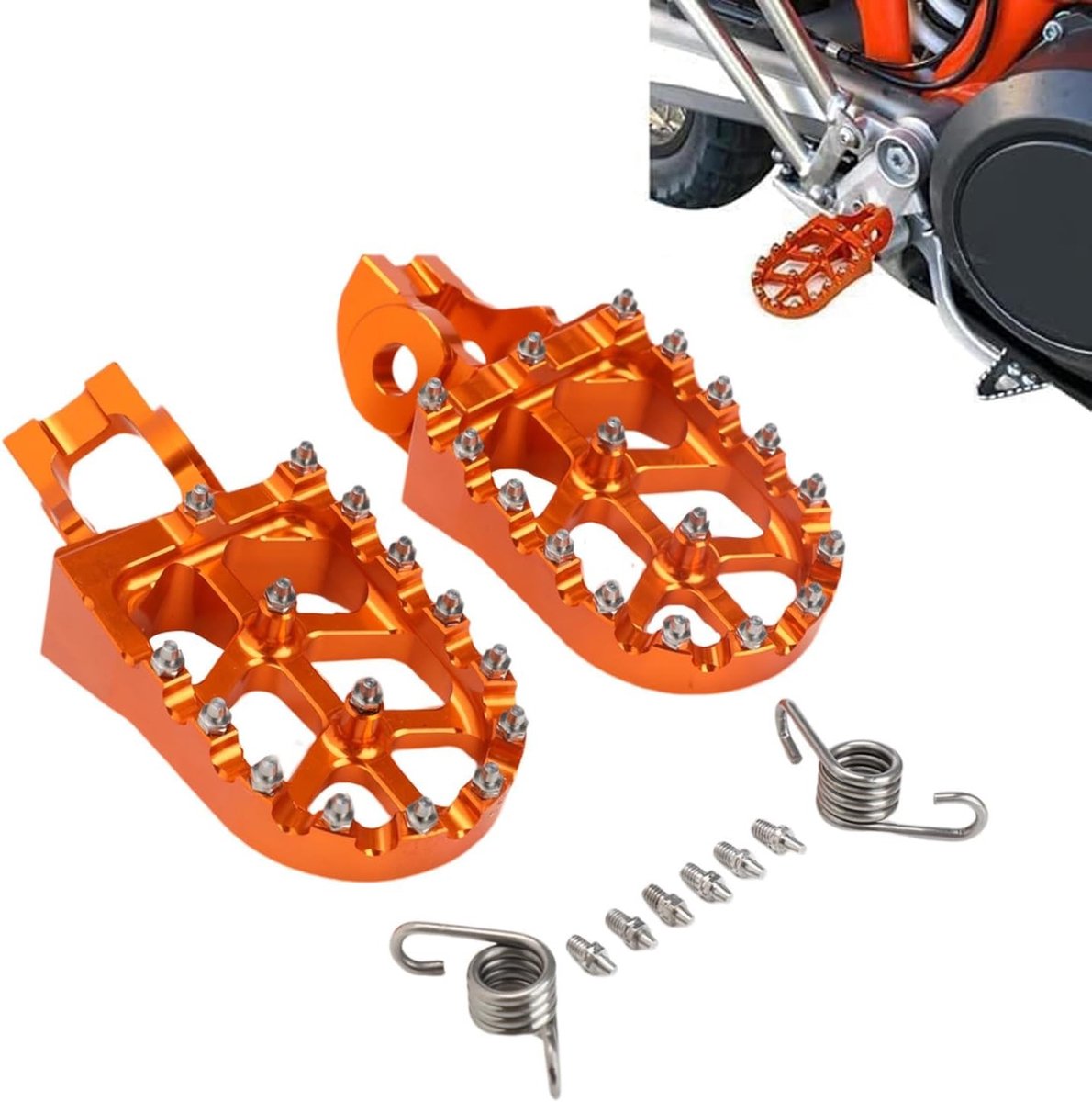 Motorcycle Foot Pegs voor MX en Enduro, CNC Gemaakt, Geschikt voor 85-530 SX SXF EXC EXCF XCF XCW 2016-2020, Verbeterde Grip en Comfort