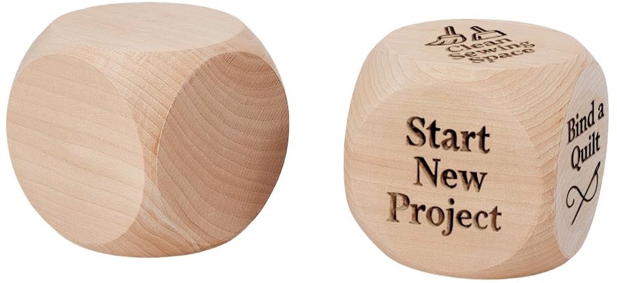 Houten dobbelstenen - Set van 2 - 80 x 80 x 80 mm