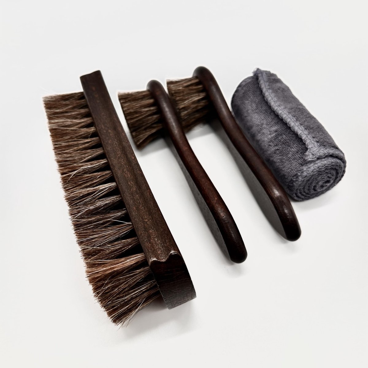 Schoenborstelset van Paardenhaar - Voor Leder Schoenen en Laarzen - 4 Stuks