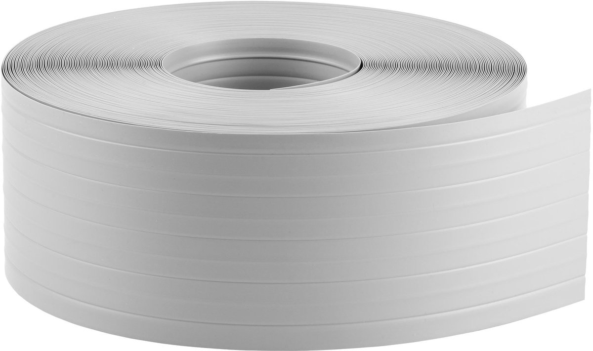 PVC Fence Tape - 10 cm Brede Beschermstrip voor Panelen - Grijs