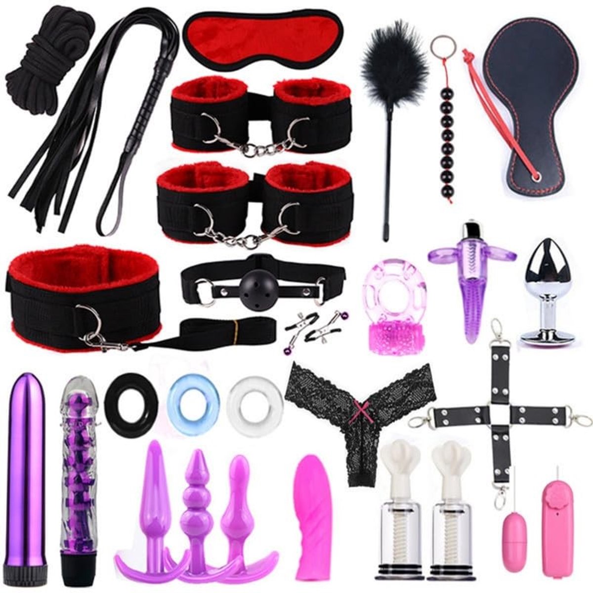 Tension Band Set voor Yoga en Fitness - 28 Stuks in Rood
