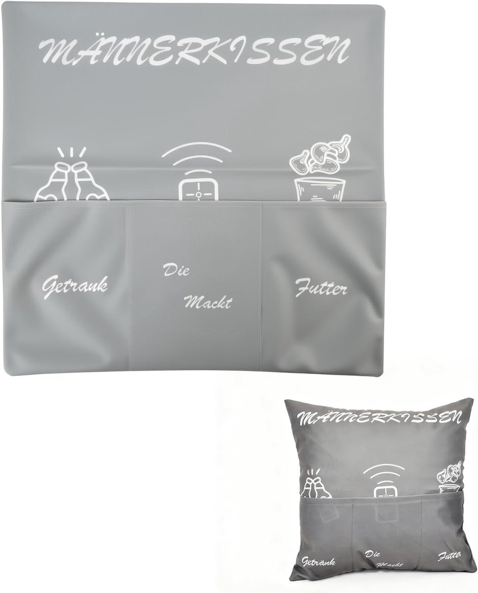 Decoratieve Kussenhoes 45 x 45 cm met 6 Vakken, Praktisch en Grappig, Perfect als Verjaardagscadeau voor Mannen en Vader, Kussenhoes voor Elk Interieur