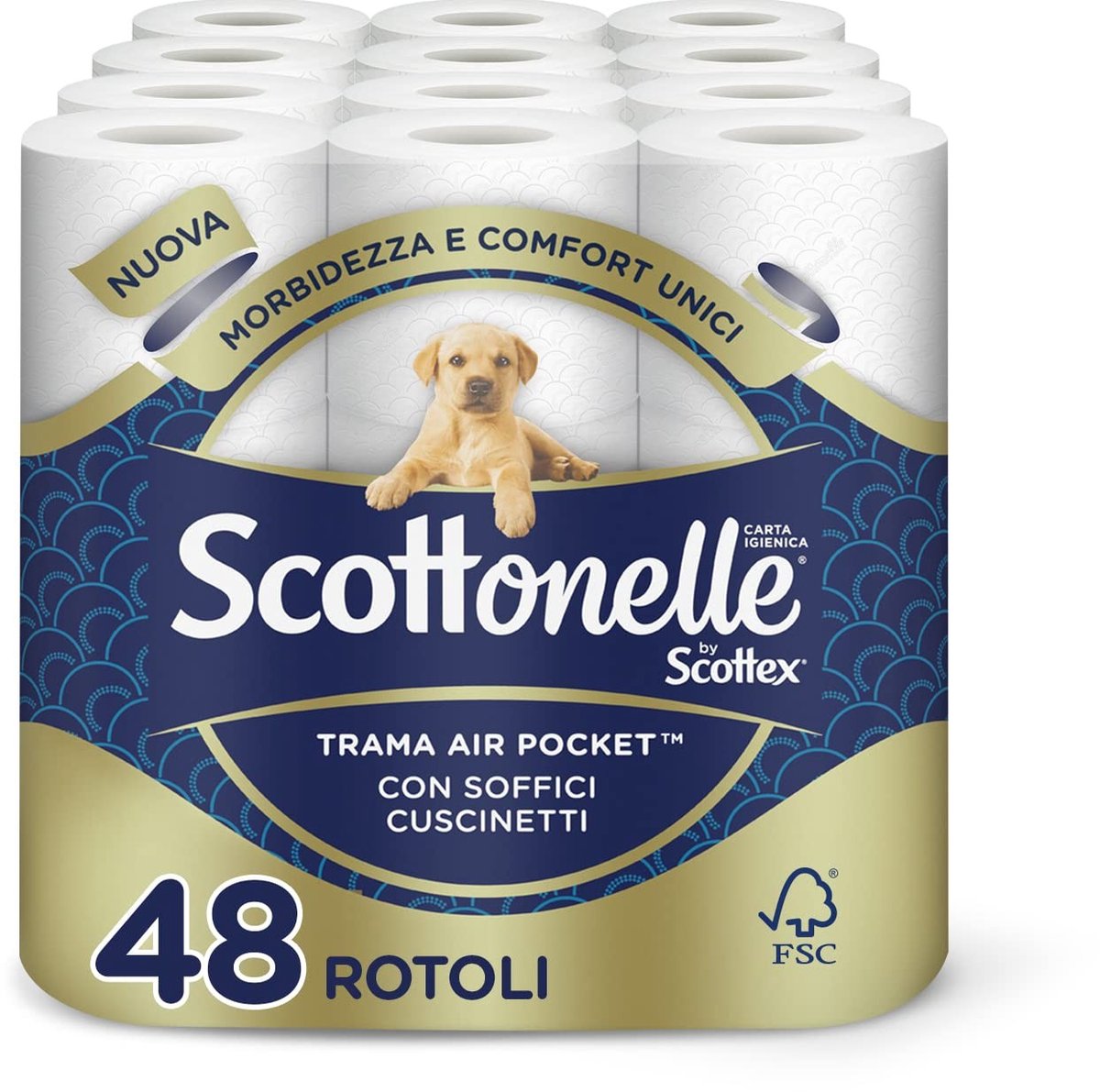 Toiletpapier Soft en gepolsterd - 48 rollen