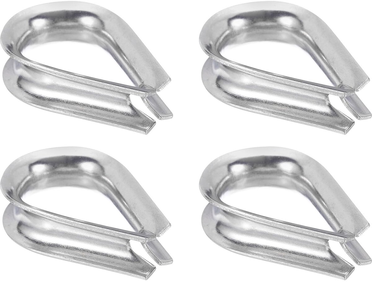 4 Stuks Draad Rope Thimbles - 316 Roestvrij Staal