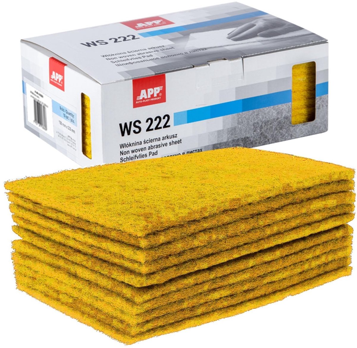 Schuurvlies set van 10 - 150x230 mm - super fijne korrel