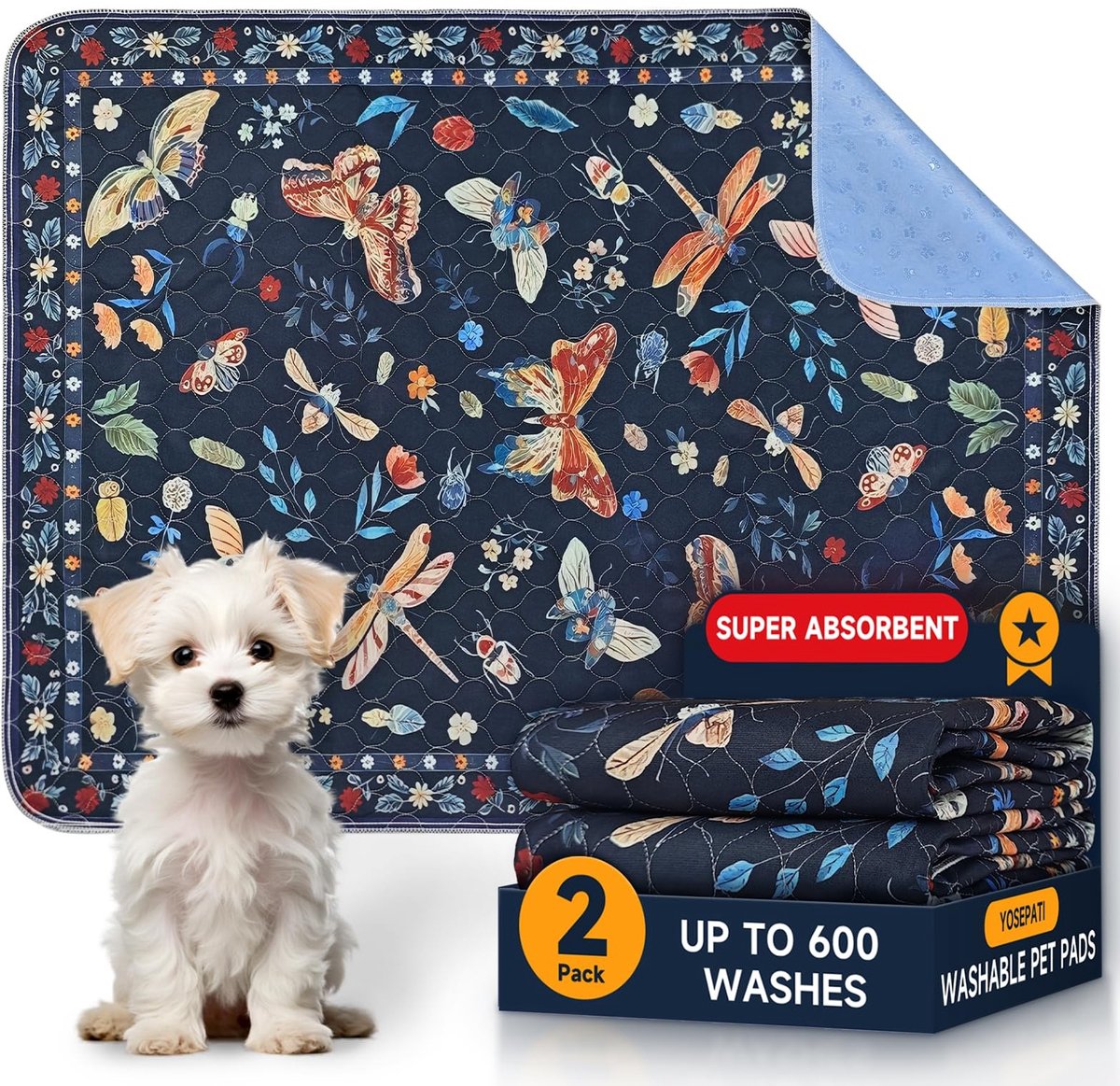 Wasbare Puppy Matten - Geschikt voor Training en Reis - 60x91 cm - 2 Stuks